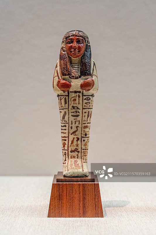 深圳博物馆展示的埃及文物乌萨布提图片素材