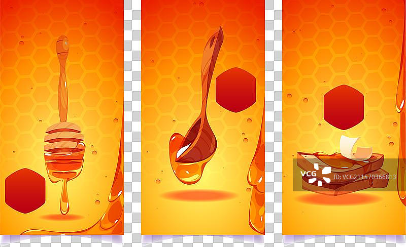 卡通风格的甜蜜蜂蜜Instagram故事图片素材