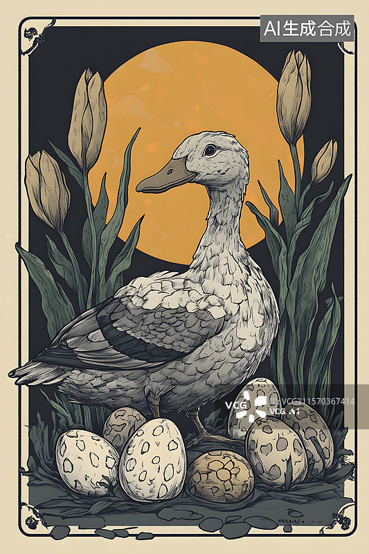 【AI数字艺术】鸭子图片素材