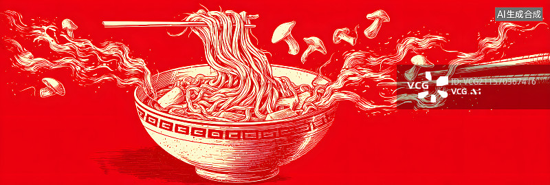 【AI数字艺术】面条 美味图片素材