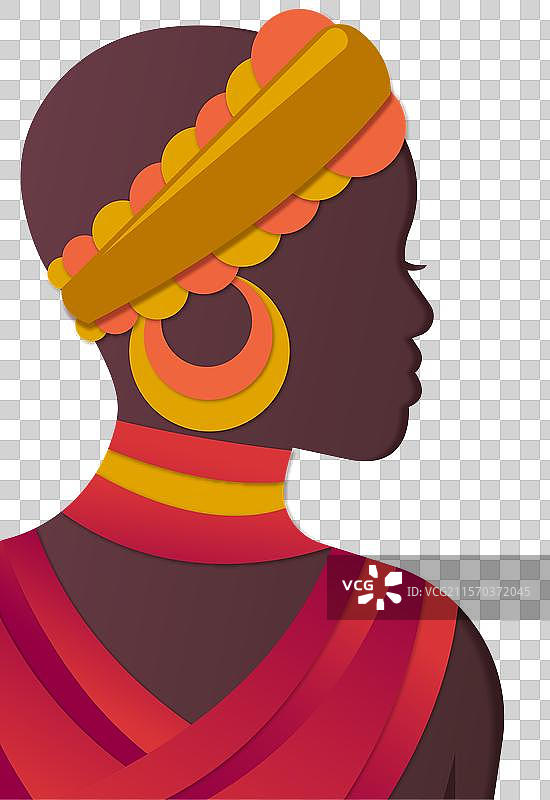 纸质风格非洲日图片素材