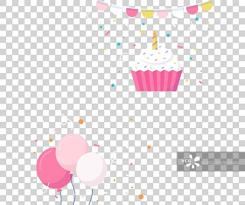 扁平设计生日礼品券模板图片素材