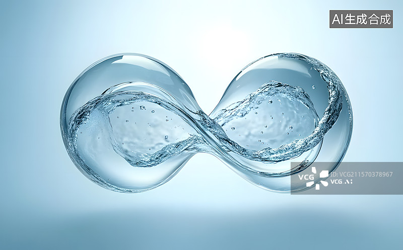 【AI数字艺术】水之无限循环图片素材