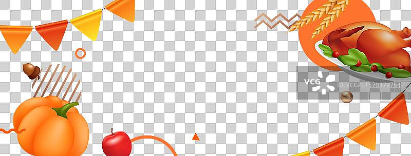 感恩节社交媒体封面模板图片素材