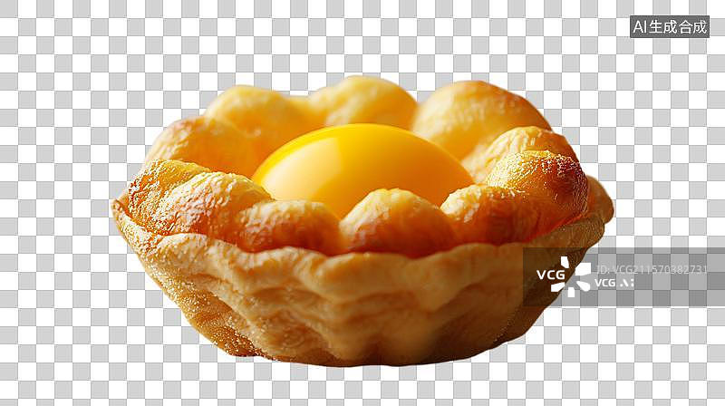 【AI数字艺术】酥皮蛋挞的甜蜜诱惑图片素材