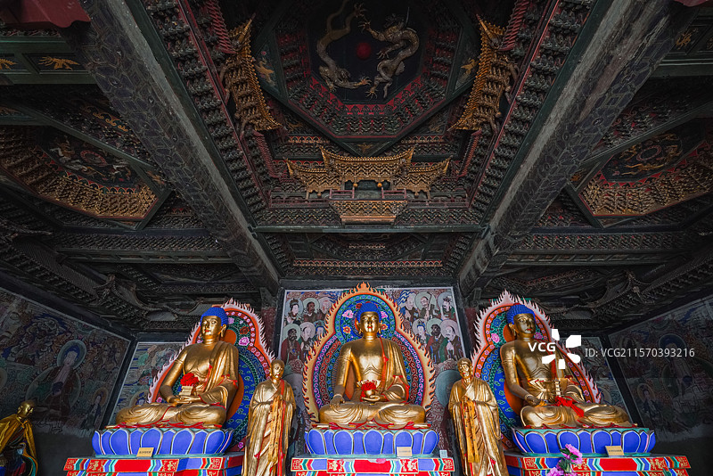 山西大同应县净土寺图片素材