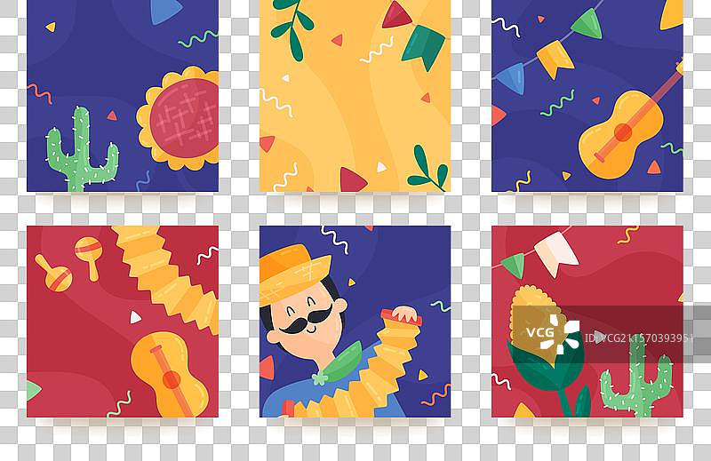 圣约翰节卡片收藏主题图片素材