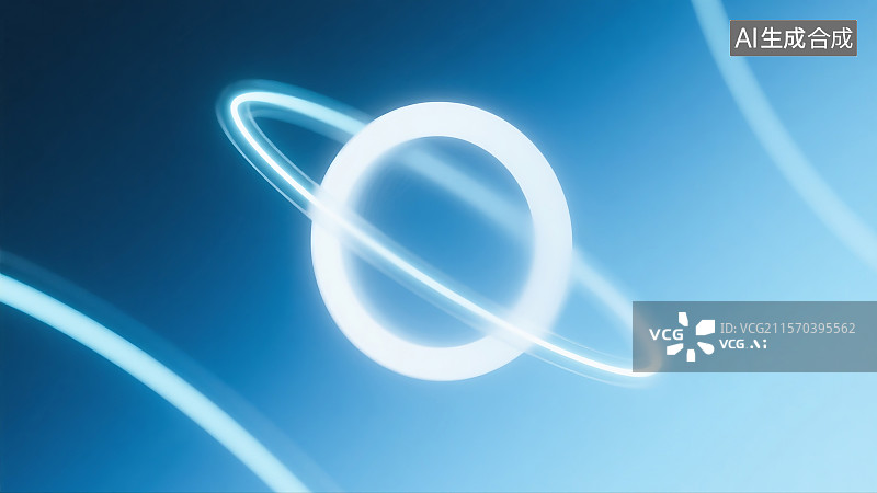 【AI数字艺术】渐变曲线圆环形光带科技简约背景图片素材