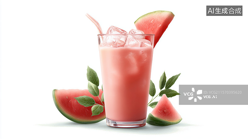 【AI数字艺术】西瓜汁饮料图片素材