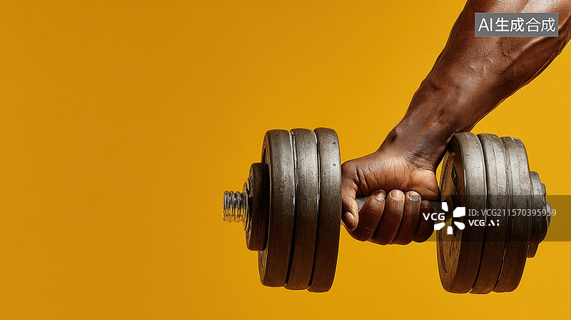 【AI数字艺术】强壮的手臂握着哑铃图片素材