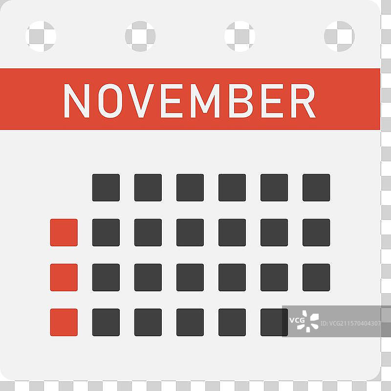 模板图标页面日历十一月图片素材