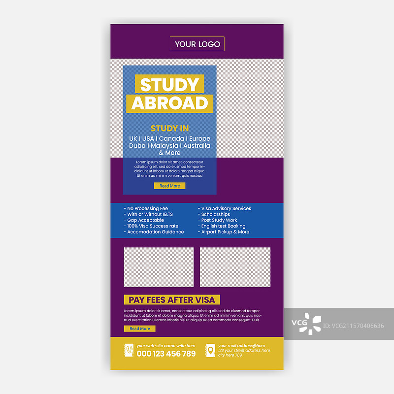 教育电子邮件通讯模板用于学习图片素材