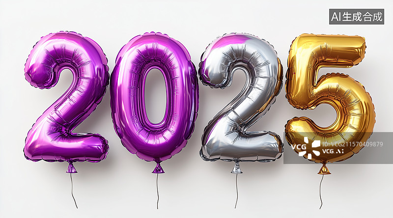 【AI数字艺术】数字彩色气球插画图片素材