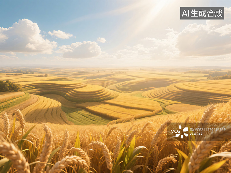 【AI数字艺术】秋收颂图片素材