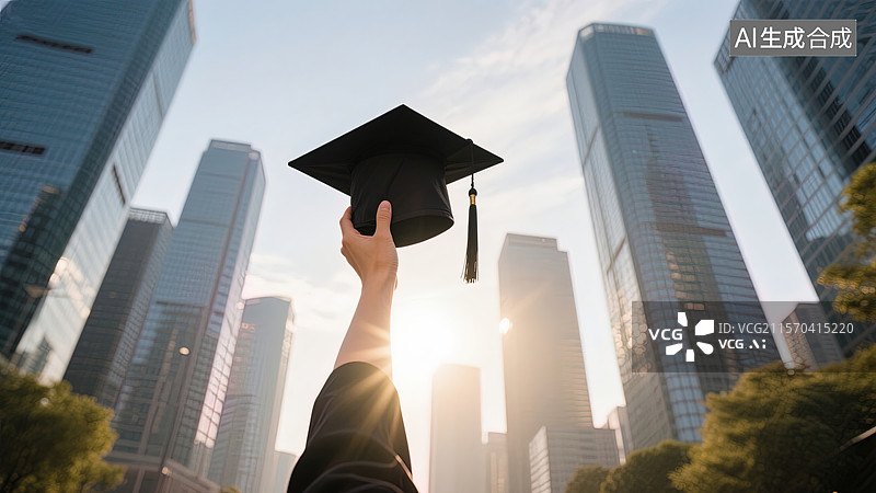 【AI数字艺术】毕业季的城市梦想图片素材