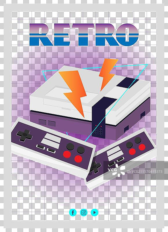 复古游戏海报模板图片素材