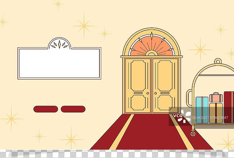 有机平面酒店着陆页模板图片素材