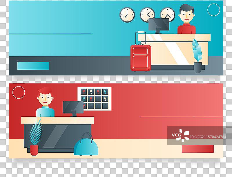 渐变酒店横幅模板图片素材