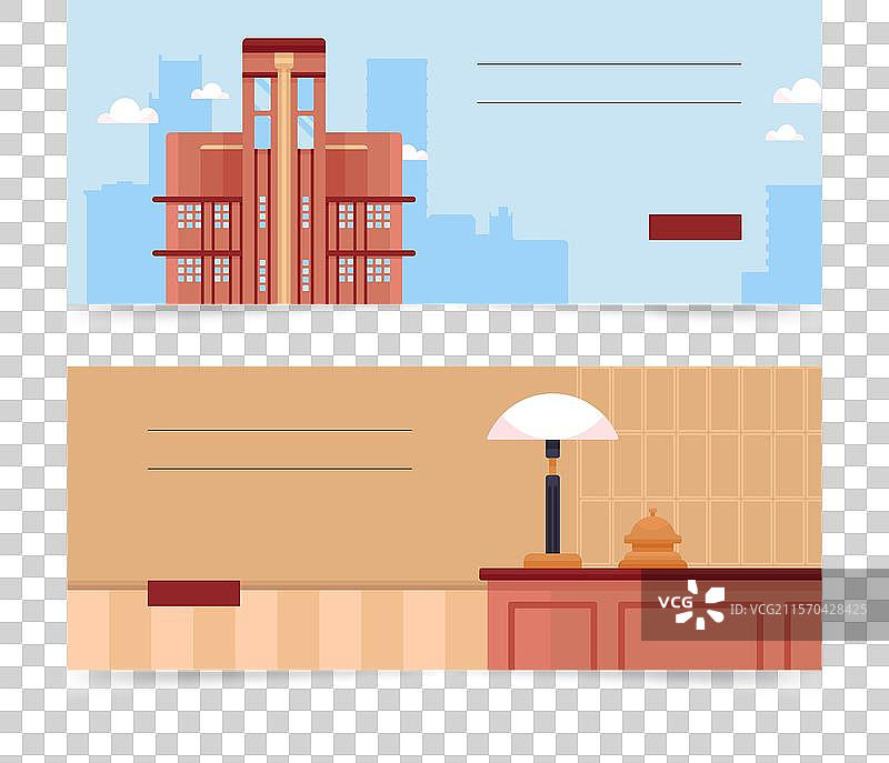 创意酒店横幅模板与照片图片素材