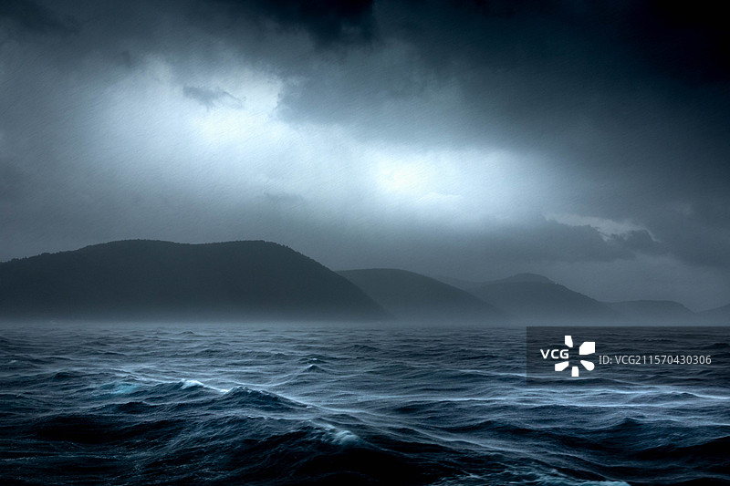 海洋与天空的美丽景色图片素材