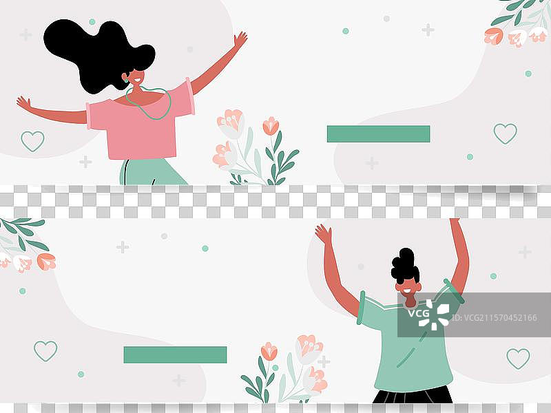 平面一月横幅套件图片素材