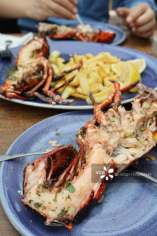 爱丁堡北贝里克海鲜大餐之烤龙虾图片素材