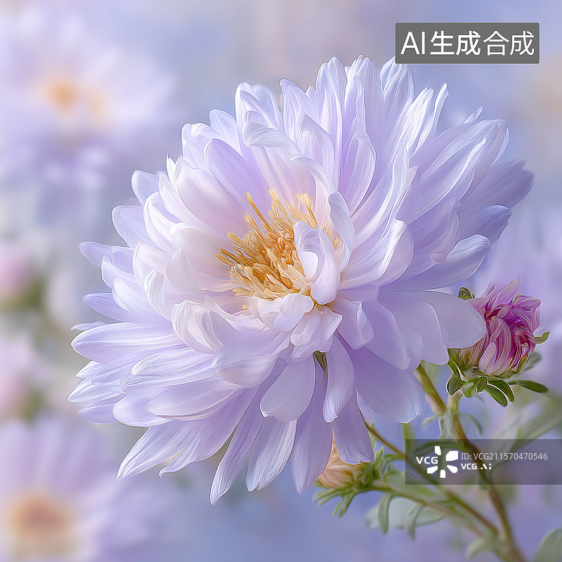 【AI数字艺术】美丽的紫菀花图片素材