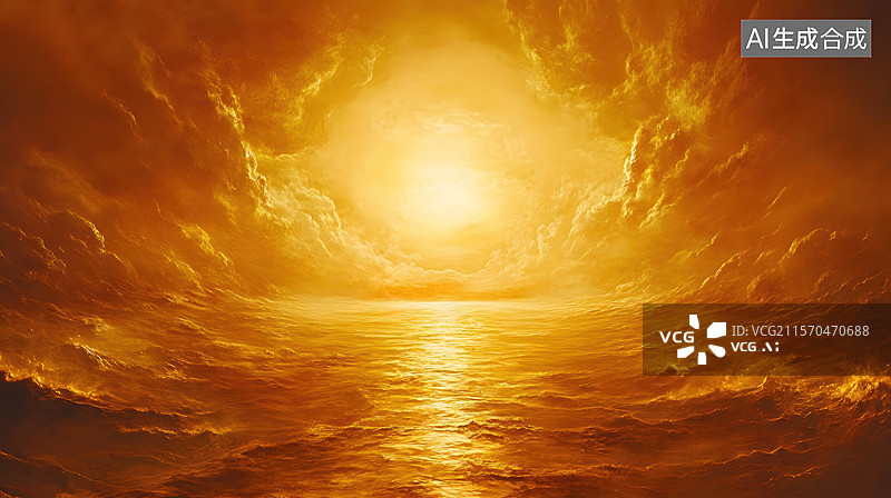 【AI数字艺术】金色星云的辉煌图片素材