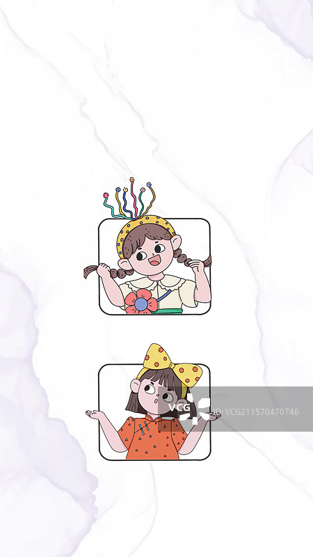 两个可爱闺蜜图片素材