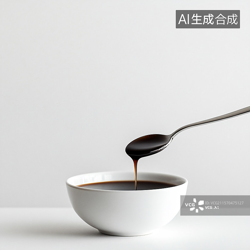 【AI数字艺术】白碗酱油勺舀画面图片素材