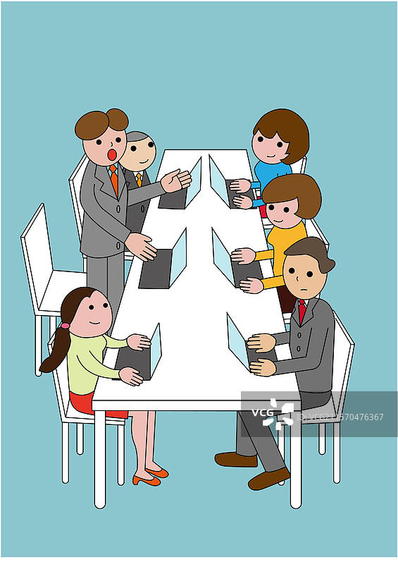 与六个人的会议图片素材