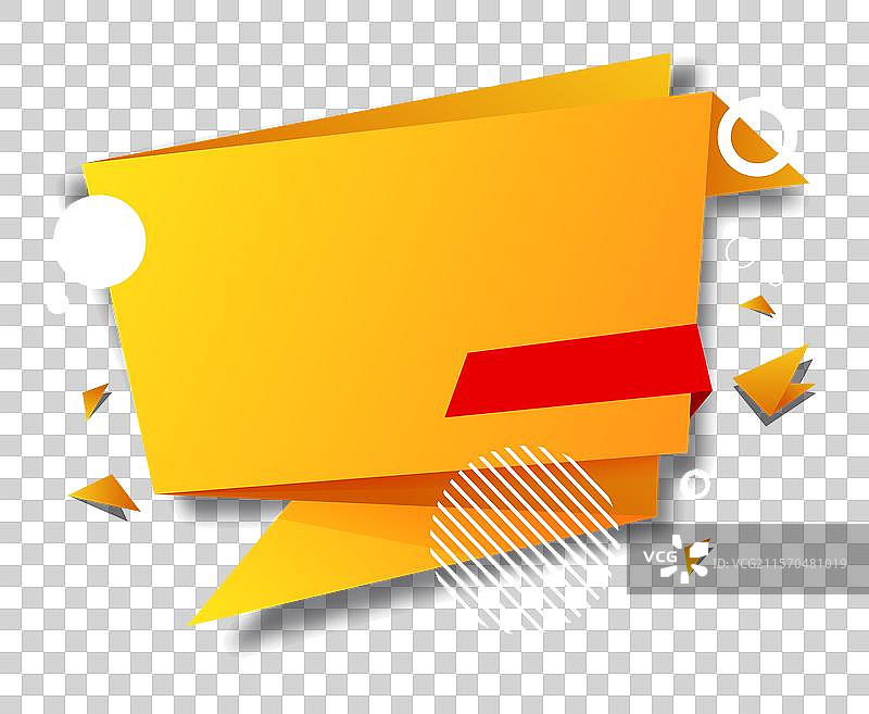 折纸风格的促销横幅图片素材