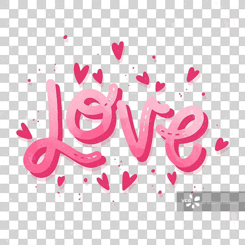 复古风格的爱情字母设计图片素材