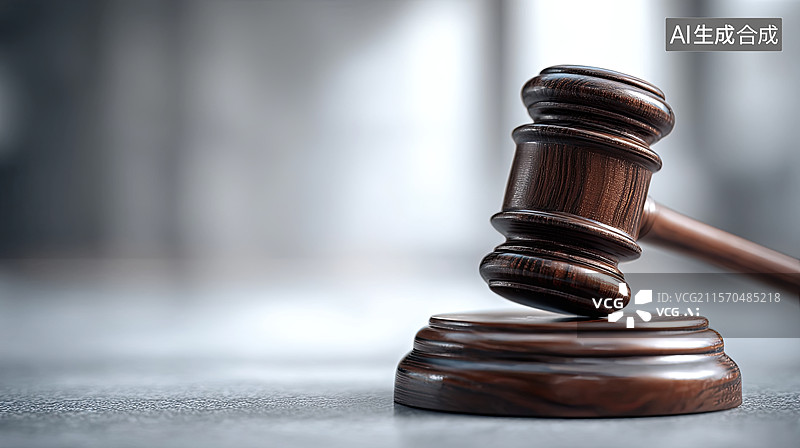 【AI数字艺术】木质法槌置于底座之上图片素材