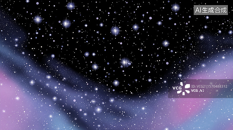 【AI数字艺术】梦幻星空宇宙插画图片素材