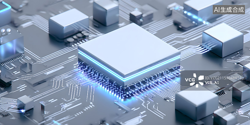 【AI数字艺术】AI 芯片幻景图片素材