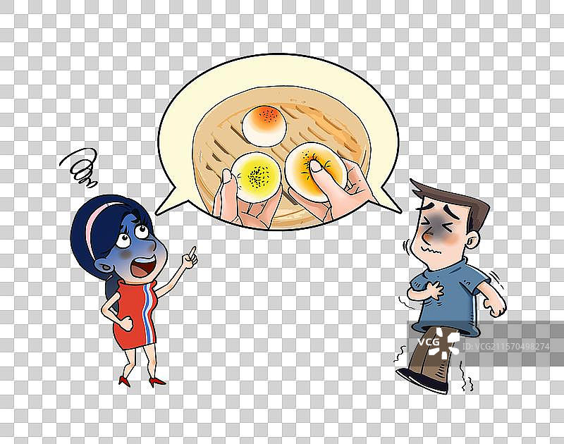 食物中毒卡通元素图片素材