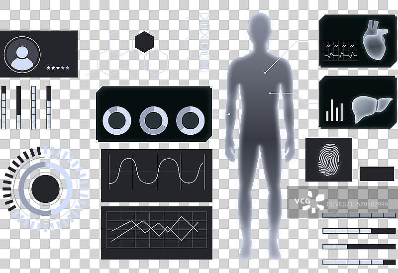 医疗信息图表设计图片素材