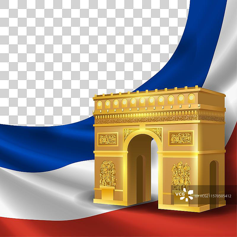 现实的巴士底日概念图片素材