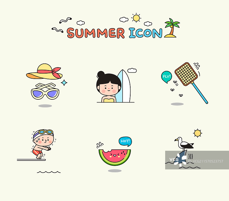 插图，夏季，假期，休闲图片素材