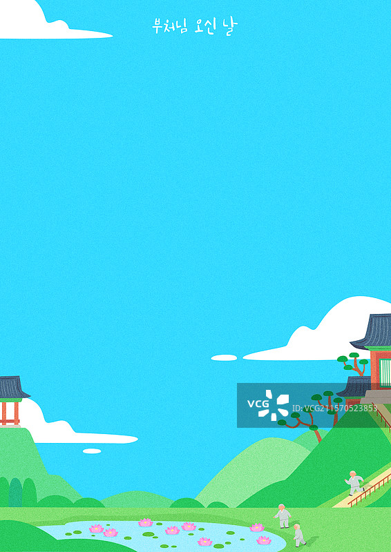 插图，佛诞，背景图片素材