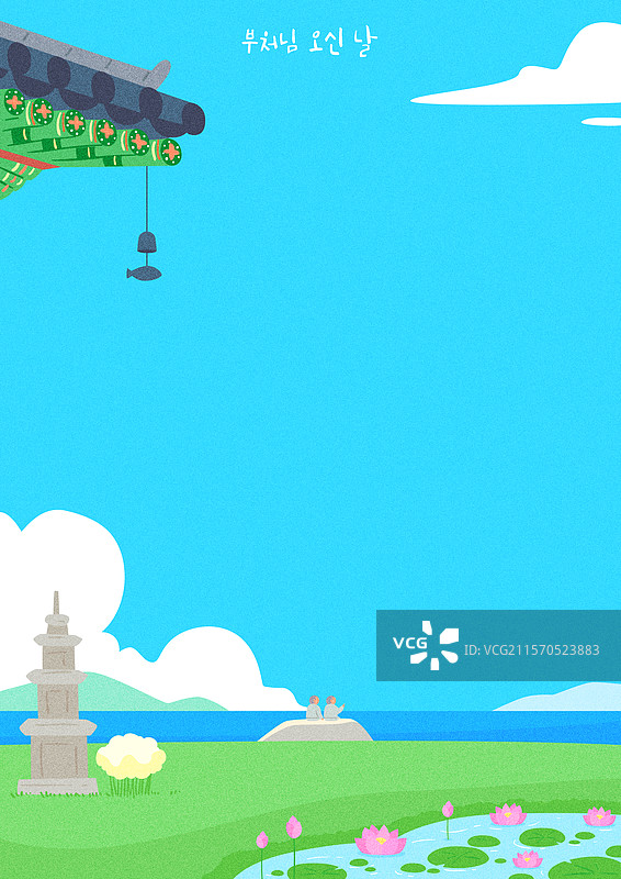 插图，佛诞，背景图片素材