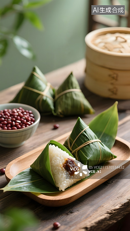 【AI数字艺术】粽叶飘香端午情海报图片素材