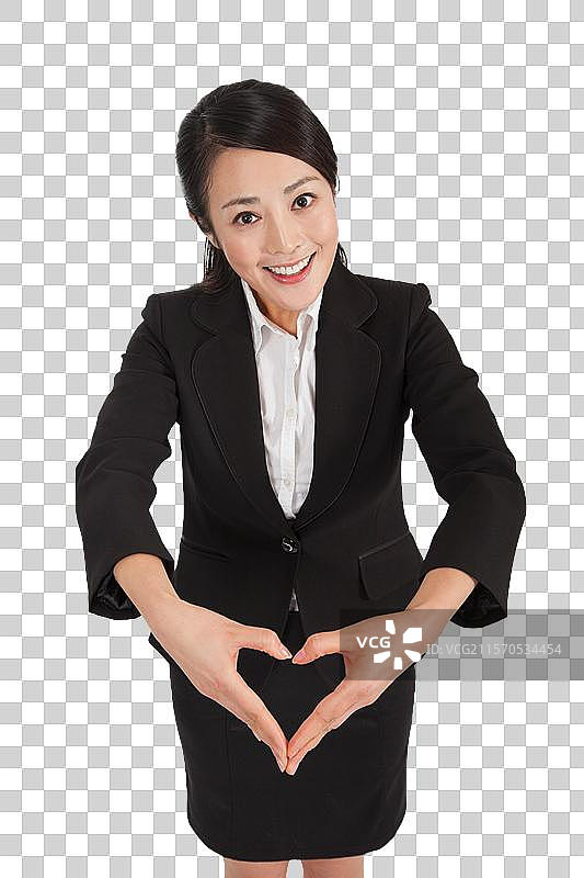 棚拍商务女士做手势图片素材