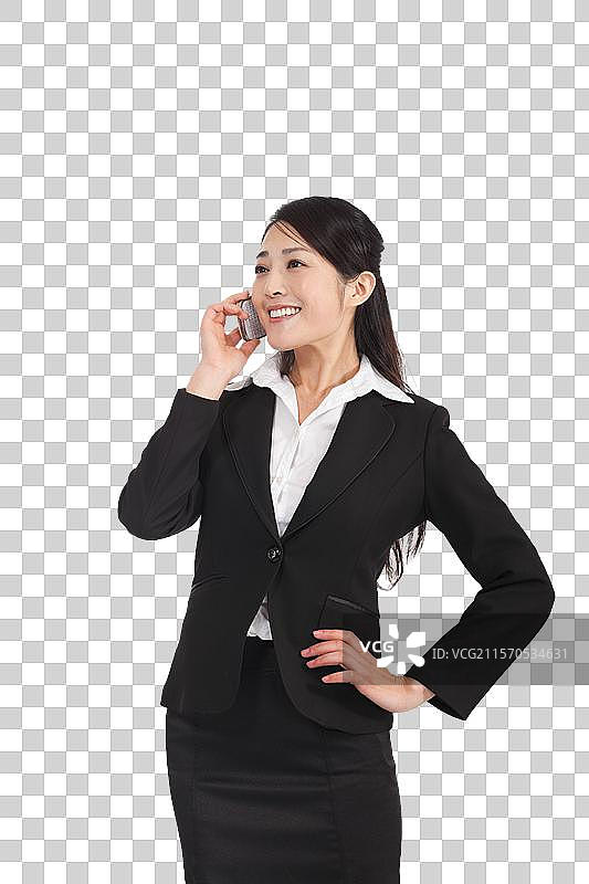 棚拍商务女士打电话图片素材
