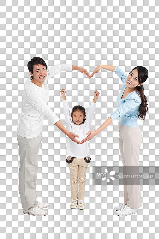 棚拍休闲装一家三口图片素材