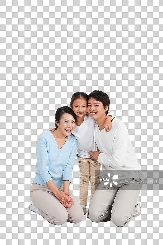 棚拍休闲装一家三口图片素材