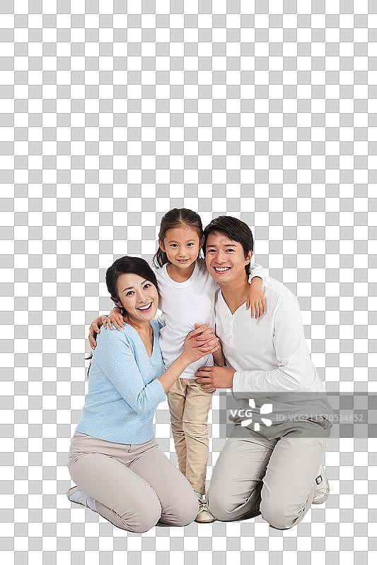 棚拍休闲装一家三口图片素材