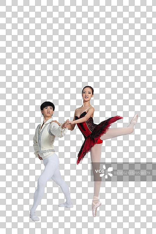 棚拍双人芭蕾舞图片素材