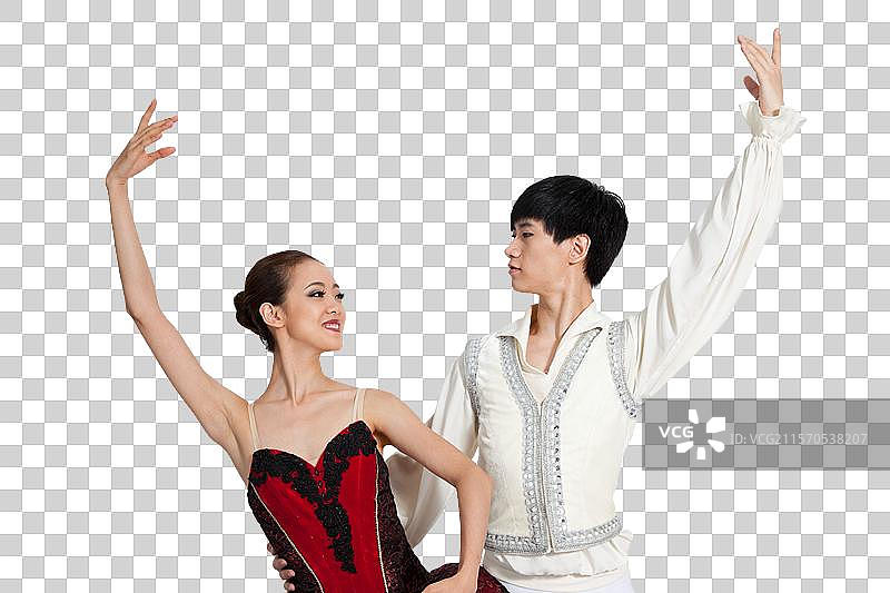 棚拍双人芭蕾舞图片素材